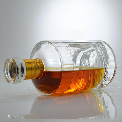 Μπουκάλι από γυαλί χωρητικότητα 750 ml Βόρεια βάση Στρογγυλή Φλιντ Μπουκάλι Τετράγωνος ώμος Τζιν Ουίσκι