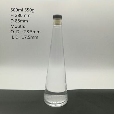 Διαφανή 750 ml κενά μπουκάλια βότκας Ciroc Glass Botella με διαφανή σχεδιασμό