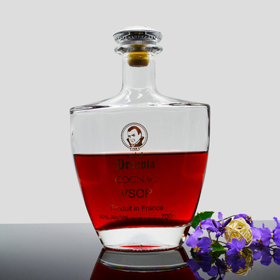 Super Flint 500ml 700ml 750ml Brandy Liquor γυάλινα μπουκάλια κρασιού με και Fashion Design