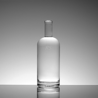 Γυάλινο κολάρο 750 ml Super Flint Rum κενό μπουκάλι αλκοόλ για μεταφορά ποτών