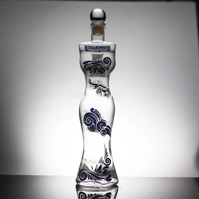 Ουίσκι Custom Design γυάλινο μπουκάλι 750ml Flip Top μπουκάλι βότκα με Express Shipping