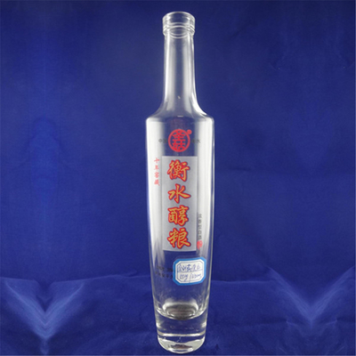 Δωρεάν δείγμα 500 ml 750 ml γυάλινο στρογγυλό μπουκάλι αλκοόλ με τύπου σφράγισης από φελλό