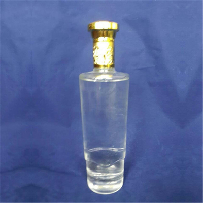 Δωρεάν δείγμα 500 ml 750 ml γυάλινο στρογγυλό μπουκάλι αλκοόλ με τύπου σφράγισης από φελλό