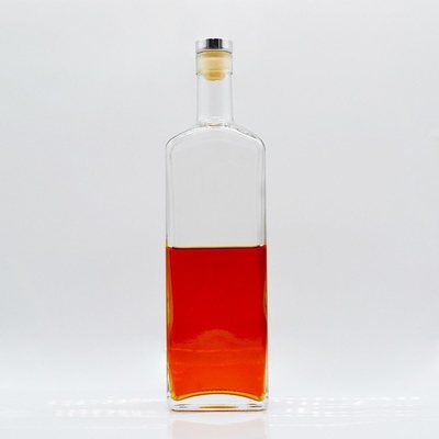 Υλικό Super Flint Glass 700ml Ουίσκι κενό μπουκάλι γυαλιού για οινοπνευματώδη ποτά