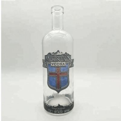 Super Flint Glass Collar 750ml μπουκάλια βότκα με βίδα επάνω τύπου σφράγισης στην προώθηση