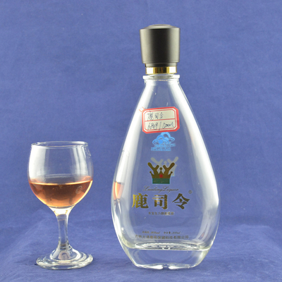 500 ml 750 ml γυάλινη βότκα μπουκάλια ουίσκι υλικό γυαλί Super Flint και επίπεδη βάση σχεδιασμό