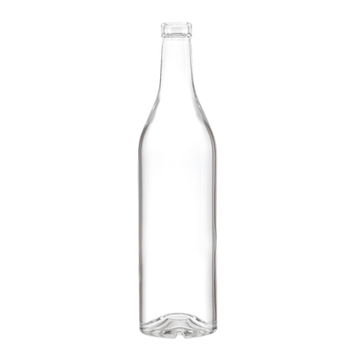Σφραγισμένο κάλυμμα φελλού Ruisheng 200ml 500ml 750ml 1000ml Διαφανές στρογγυλό γυάλινο μπουκάλι βότκας