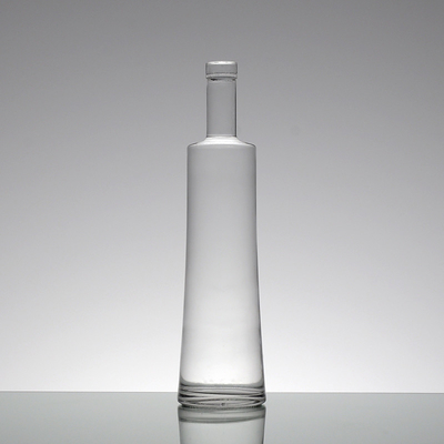 Βυθισμένο Super Flint Glass Alcohol Jar 750 ml Bulk Liquor Glass Flask με φελλό 1 λίτρο