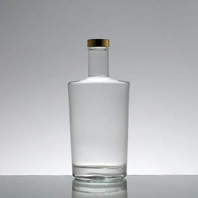 Βυθισμένο Super Flint Glass Alcohol Jar 750 ml Bulk Liquor Glass Flask με φελλό 1 λίτρο