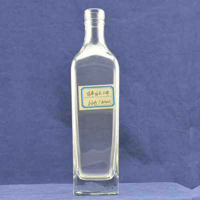 200 ml τετραγωνική γυάλινη φιάλη για πώληση ποτών Super Flint υλικό γυαλί επιφάνειας χειρισμού