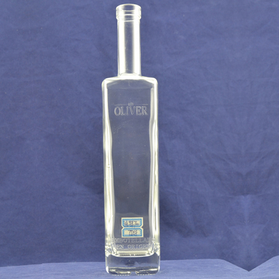 200 ml τετραγωνική γυάλινη φιάλη για πώληση ποτών Super Flint υλικό γυαλί επιφάνειας χειρισμού