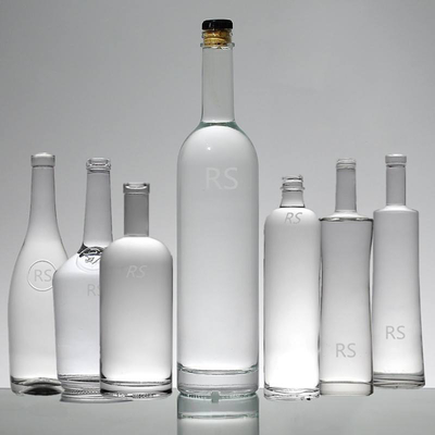 200 ml τετραγωνική γυάλινη φιάλη για πώληση ποτών Super Flint υλικό γυαλί επιφάνειας χειρισμού