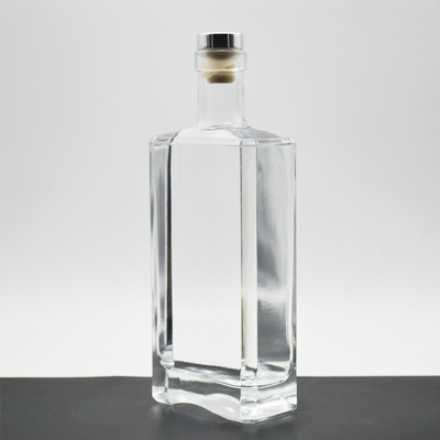 375 ml 500 ml 700 ml 750 ml Green Square Gin Glass Flask για εξατομικευμένα αλκοολούχα ποτά σε πράσινο