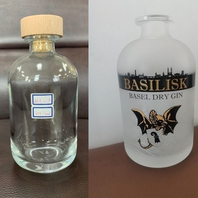 Βιομηχανικό ποτό Άδειο 750 ml 350 ml Λευκή ετικέτα Βότκα Μαύρο ποτό Λικέρ γυάλινο βάζο