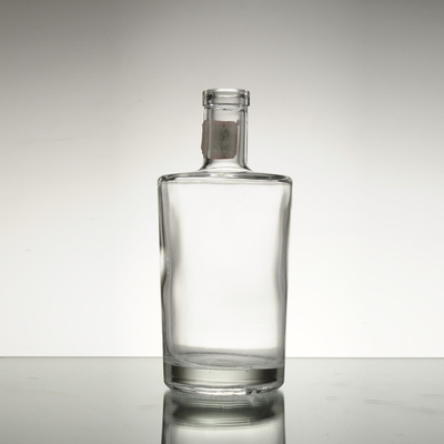 Υλικό γυαλιού υψηλής πυρίτιδας 750 ml γυάλινο μπουκάλι διαυγές μπουκάλια ελαιολάδου τύπου φελλού