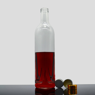 750 ml 700 ml Custom Glass Whiskey Vodka Flask με τυποποιημένο TUV και θερμή σφραγίδα