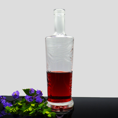 750 ml 700 ml Custom Glass Whiskey Vodka Flask με τυποποιημένο TUV και θερμή σφραγίδα