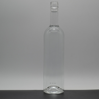 Super Flint Glass Whiskey Rum Gin μπουκάλια με Custom Relief Carving Design και ξύλινο καπάκι