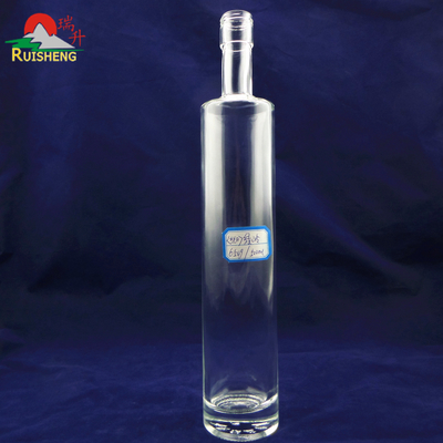 Υλικό γυαλιού υψηλής πυρίτιδας 750 ml κυλινδρικό σχήμα γυαλί μπουκάλι κρασιού για αλκοόλ