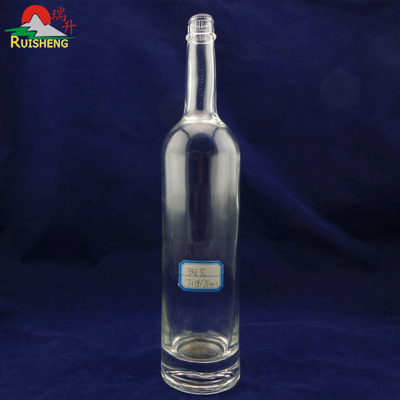 Υλικό γυαλιού υψηλής πυρίτιδας 750 ml κυλινδρικό σχήμα γυαλί μπουκάλι κρασιού για αλκοόλ