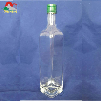 700 ml 750 ml Super Flint Γαλλικό τετράγωνο γυάλινο μπουκάλι για αλκοόλ SGS πιστοποιημένο πρότυπο