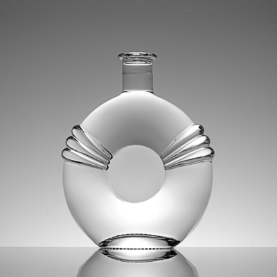 750 ml 700 ml Clear Cork Top Spirit Wine Glass Flask με υλικό Super Flint Glass