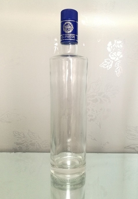 Super Flint Glass Vodka Spirits Glass Bottle με κάλυμμα γκουάλα και επικάλυψη λογότυπου