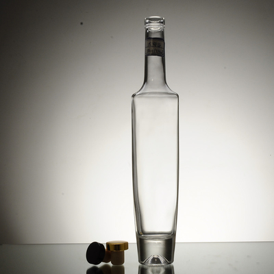 Super Flint Glass Vodka Spirits Glass Bottle με κάλυμμα γκουάλα και επικάλυψη λογότυπου