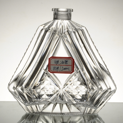 500 ml χειρισμός επιφάνειας πάγου σχήμα πεταλούδας μπουκάλι γυαλιού ουίσκι για συσκευασία βότκας