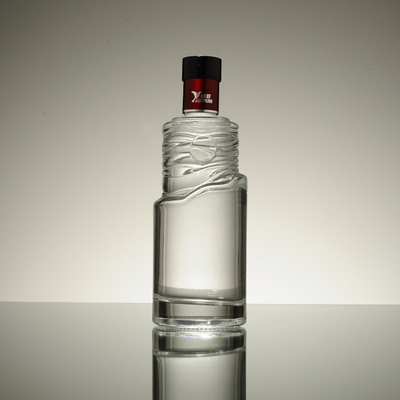 500 ml χειρισμός επιφάνειας πάγου σχήμα πεταλούδας μπουκάλι γυαλιού ουίσκι για συσκευασία βότκας