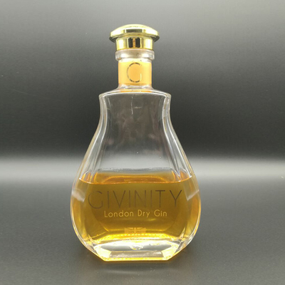 750 ml σαφείς κενές Super Flint μπουκάλια με προσαρμοσμένο βάρος / ύψος