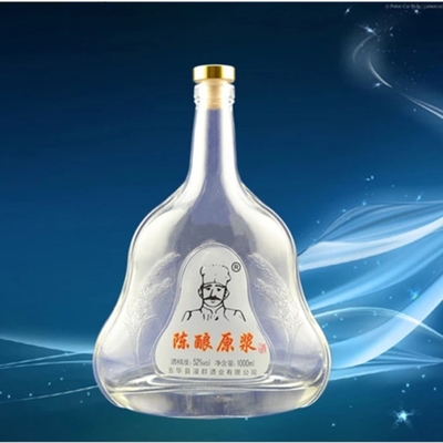 750 ml γυάλινα μπουκάλια σε σχήμα κιθάρας για μπράντυ, βόδεκα, κρασί, χρωματιστά και ανθεκτικά