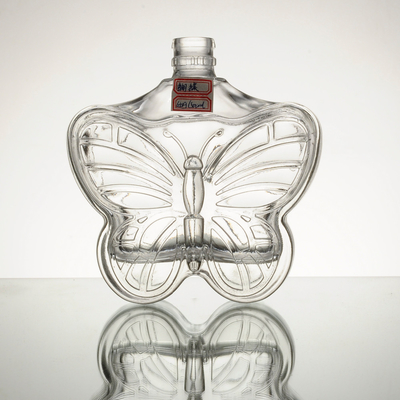Τετράγωνο Custom Design Ζώο σχήμα 500ml 750ml γυάλινο μπουκάλι για Brandy Ουίσκι Βότκα
