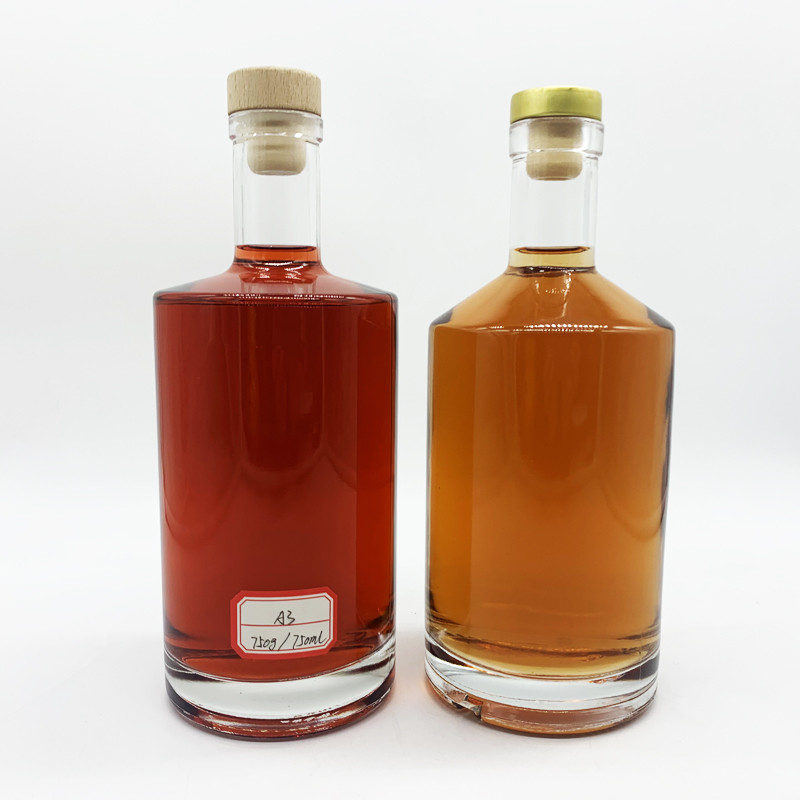 Προσαρμοσμένο σχεδιασμό 75cl μπουκάλι ουίσκι 0,75l Extra Flint Cork μπουκάλι βότκα με δωρεάν δείγμα