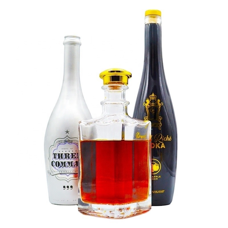 250 ml 375 ml 500 ml 700 ml 750 ml κενά γυάλινα μπουκάλια με καπάκι και οθόνη εκτύπωσης