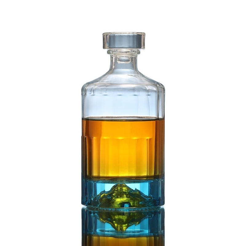 500 ml 750 ml πολυτέλεια μπουκάλια γυαλιού κρασιού με υλικό Super Flint και Cork Top Cap