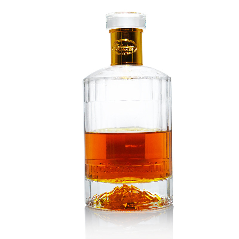 500ml 700ml 75cl Super Flint Whiskey γυάλινο μπουκάλι με κρυστάλλινο λευκό υλικό στο CIF