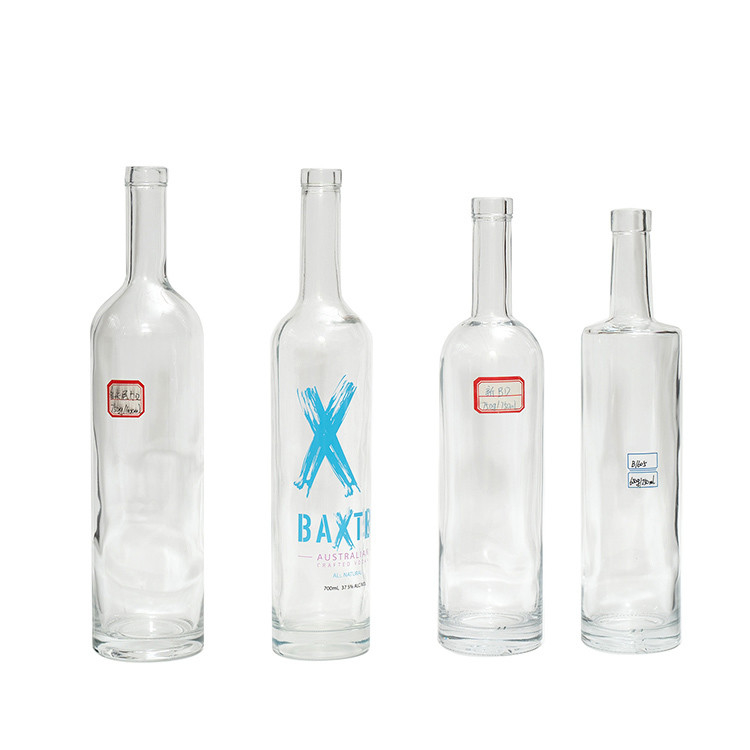 Υλικό γυαλιού Super Flint Custom 700ml Λικέρ κρασί τζιν ουίσκι βότκα οινοπνευματώδη ποτά γυαλί μπουκάλι με κάλυμμα φελλού