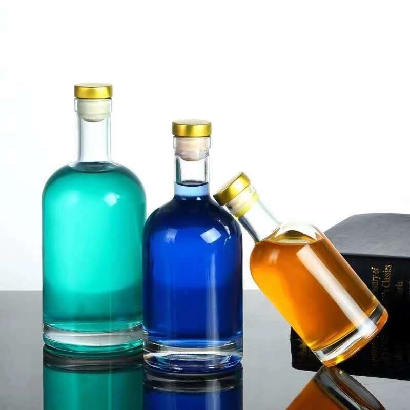 375 ml 500 ml 700 ml 750 ml 1000 ml Διαφανή κενά γυάλινα μπουκάλια για οινοπνευματώδη ποτά