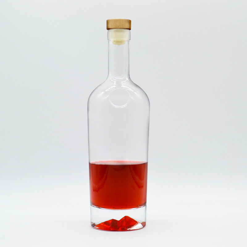 Πωλήσεις γυάλινων μπουκαλιών 750 ml κενά παγωμένα Super Flint Spirits μπουκάλια με φελλό