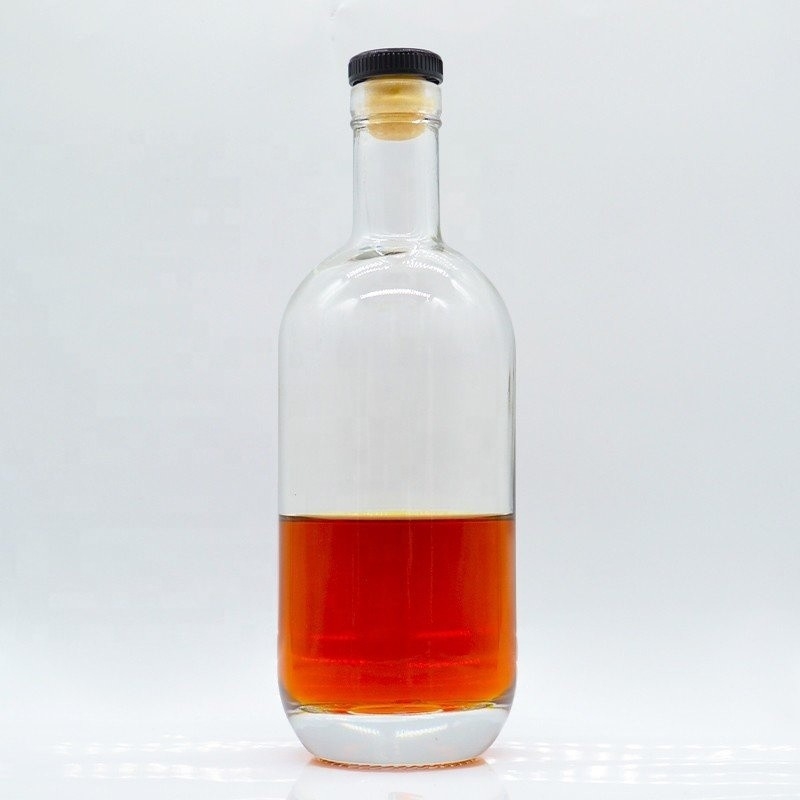 Υπερφλίντ γυαλί φελλό σφραγίδα τύπου 750 ml Βότκα Ουίσκι Σέρι Ουίσκι κρασί γυάλινα μπουκάλια