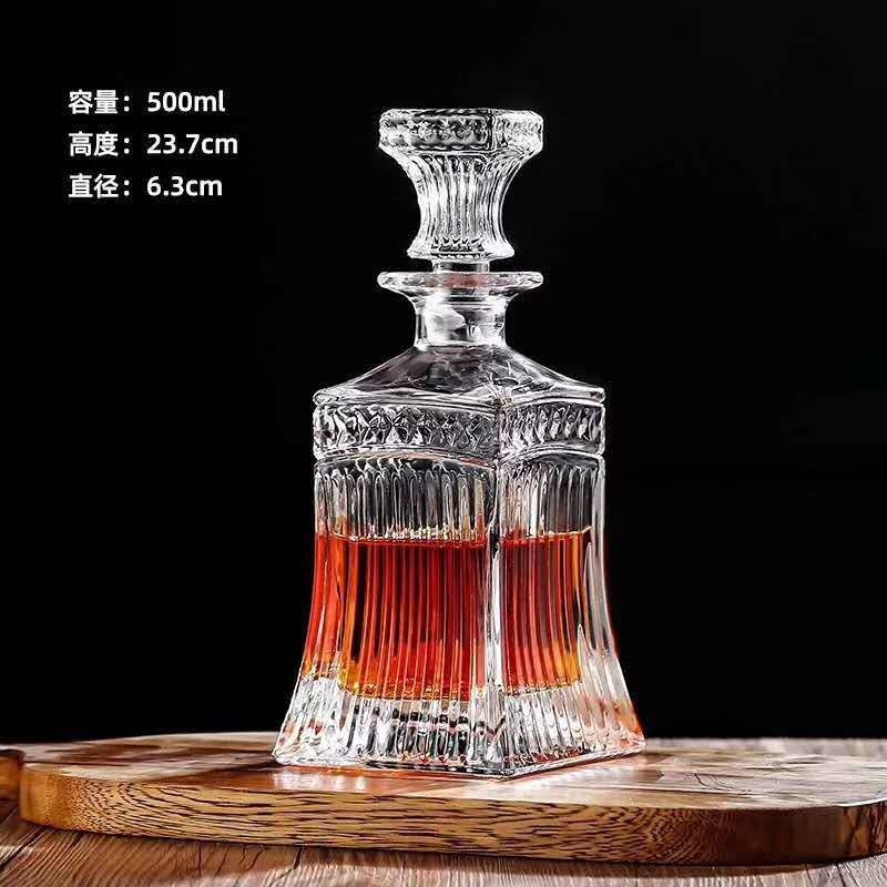 500 ml/650 ml/700 ml/800 ml Κρυστάλλινο λευκό γυαλί ντεκαντέρ κρασιού για κορυφαία κλάση Brandy Vodka