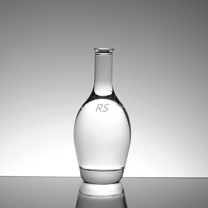 Επεξεργασία της επιφάνειας του ντεκάλ 750 ml Διαυγές γυάλινο μπουκάλι για κρασί Limoncello Liquor