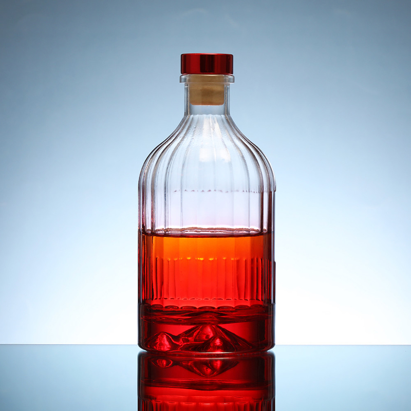 Super Flint Glass 350ml 500ml 700ml 750ml Κενό μπουκάλι ουίσκι για αποθήκευση ουίσκι