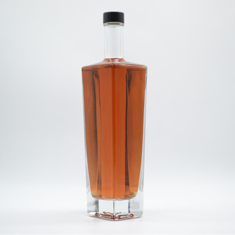 Γλύψιμο σχήμα μόδας Super Flint Brandy Spirits κενό λευκό ποτό xo γυάλινο μπουκάλι τετράγωνο