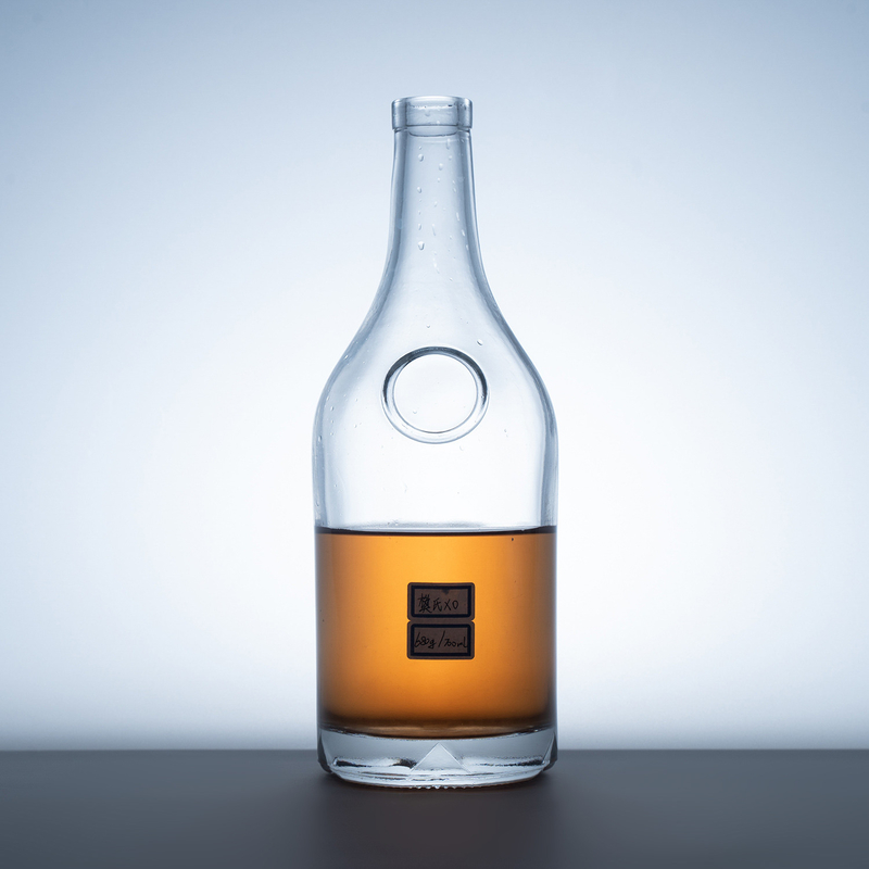 Υλικό σώματος Super Flint Glass Brandy XO Μίνι κυλίνδρες σαμπάνιας με φύλλο σφενδάμου