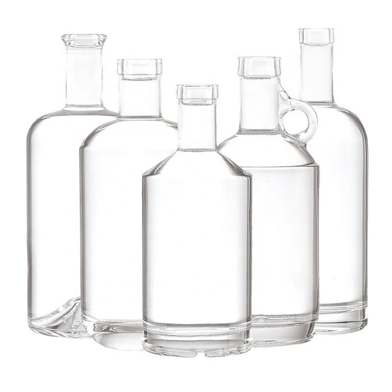 500 ml 700 ml 750 ml 1000 ml γυάλινα μπουκάλια ζεστού σφραγίσματος για ουίσκι Brandy Rum Gin