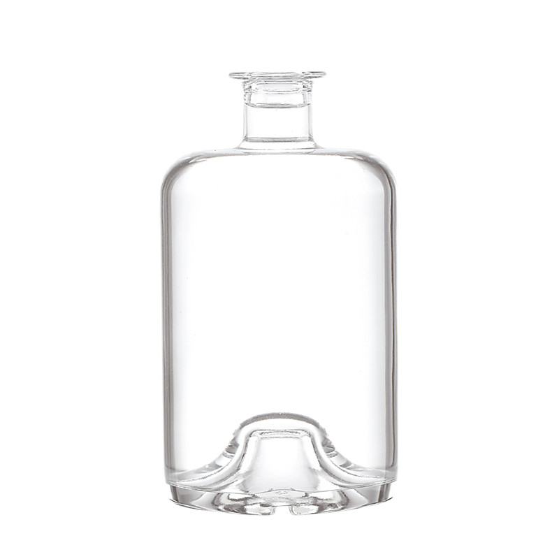 375ml/700ml/750ml Διαυγές μαύρο χρώμα Κενό γυάλινο μπουκάλι για πάγο
