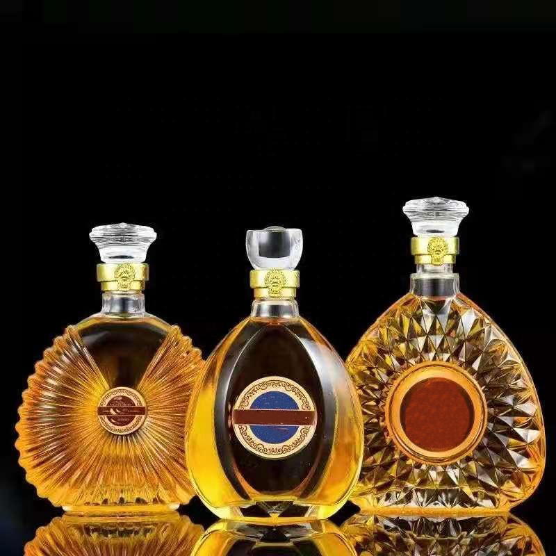 Παγωμένο 500 ml Πνευματώδες Σαμπάνια Ποτό Τεκίλα 750 ml Custom Κενό τετράγωνο Ουίσκι Βότκα Λικέρ 70cl γυάλινο μπουκάλι