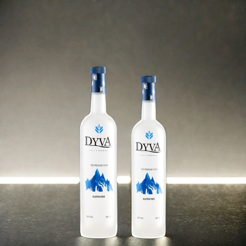 Διαυγές 375ml 500ml 700ml 750ml Custom Frosted Printing Spray Μπράντυ Ουίσκι Λικέρ Βότκα μπουκάλι με κάλυμμα